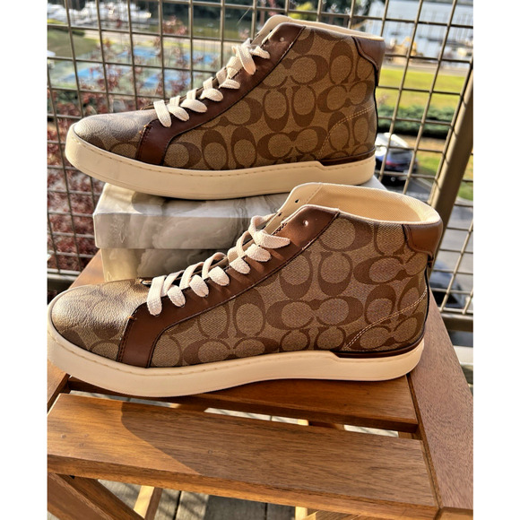 Coach Signature Monogram HighTop sneakers Mens 10.5(44)womens 12 retro classic main image 10